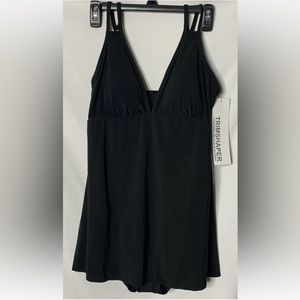 NWT Trimshaper Tracey Body
Sculpt Black Swim Dress One
Piece Swimsuit Size 10